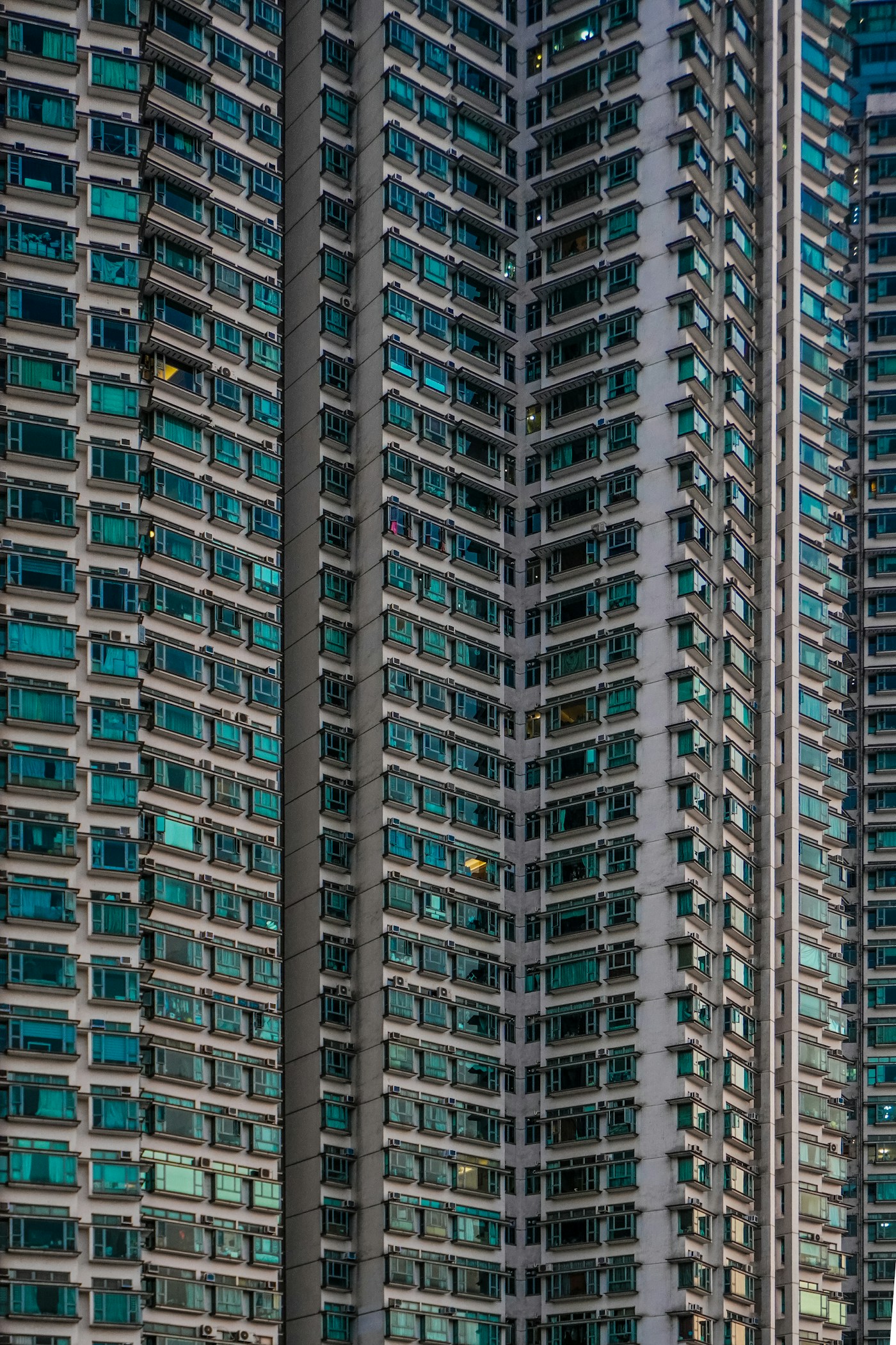 Panorama of Zagreb with tall residential buildings